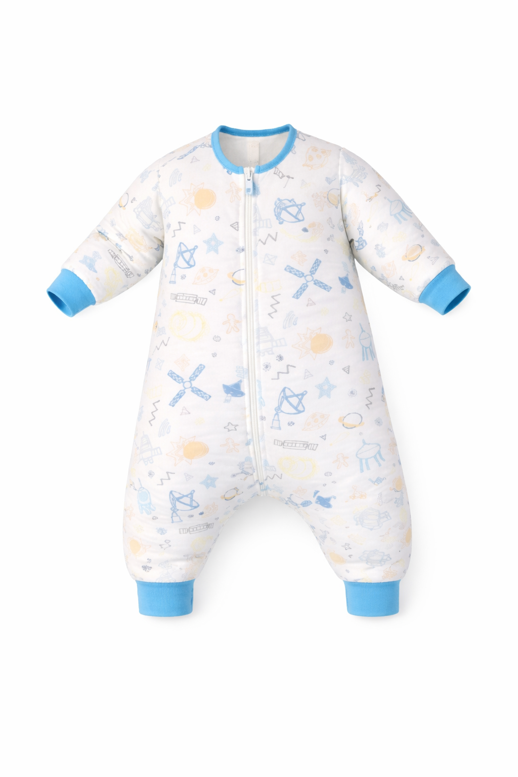 Astronaut patterned sleep sack with feet for toddlers